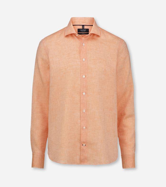 Oblymp SIGNATURE Casual, Freizeithemd, tailored fit, Kent, Hellorange