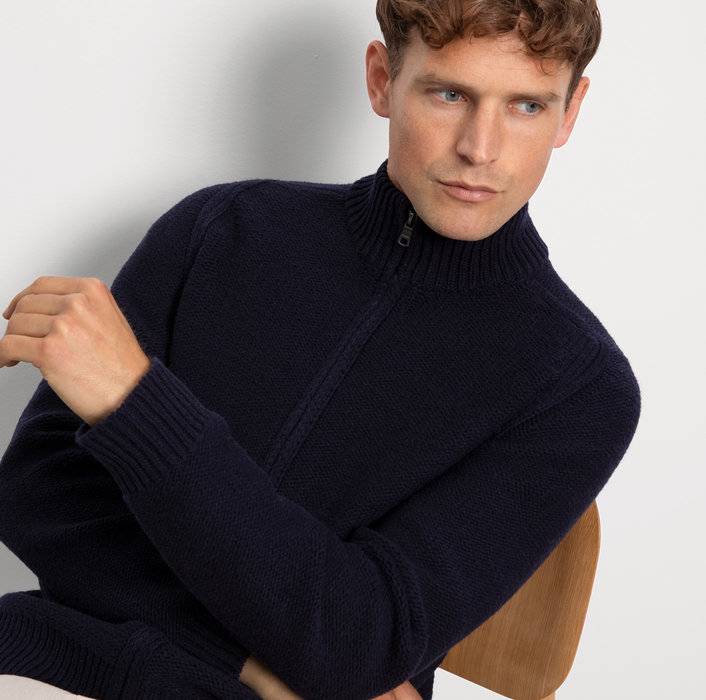 Oblymp Casual Strick, Strickjacke, Marine VIP-Rabatte