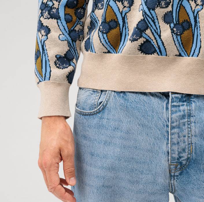 Oblymp Casual Strick, regular fit, Hoodie, Hellbeige Vierteljährliche Förderung