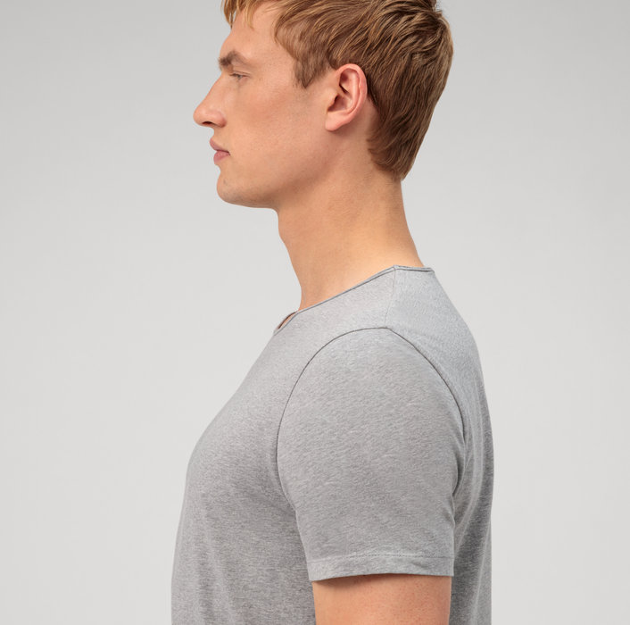 Oblymp Casual Wirk, T-Shirt, Silbergrau Speichern exportieren