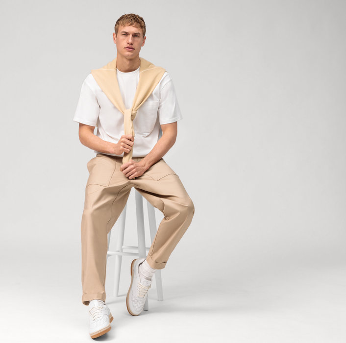 Oblymp Casual Wirk, T-Shirt, Off White Im Verkauf