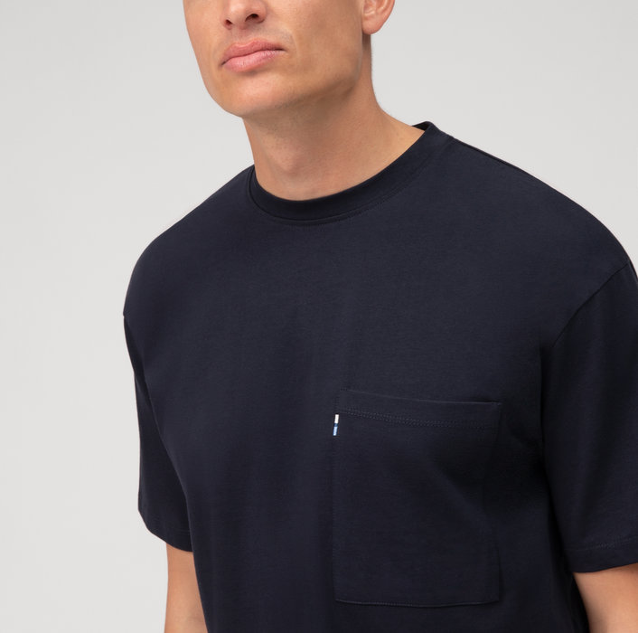 Oblymp Casual Wirk, T-Shirt, relaxed fit, Marine 50% Rabatt für begrenzte Zeit