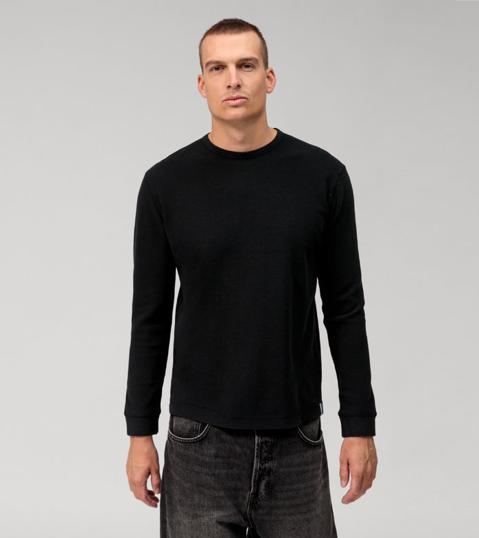 Oblymp Casual Wirk, Longsleeve, Schwarz Online