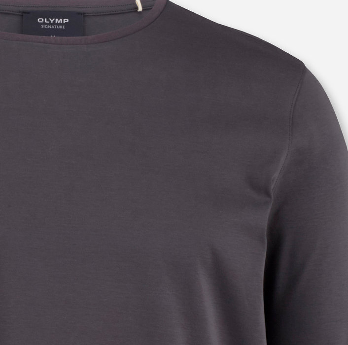 Oblymp SIGNATURE Wirk, Longsleeve, Grau Sonderangebot
