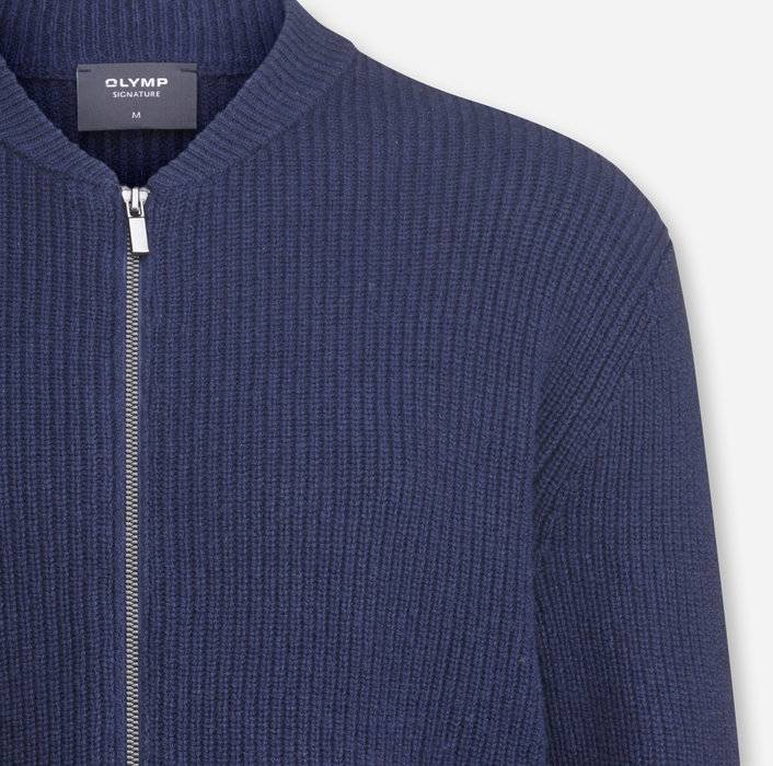 Oblymp SIGNATURE Strick, Strickjacke, Nachtblau Preisnachlass