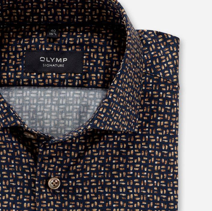 Oblymp SIGNATURE, Businesshemd, tailored fit, SIGNATURE Kent, Nachtblau Weihnachtsangebot