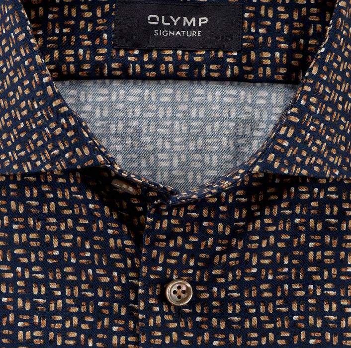 Oblymp SIGNATURE, Businesshemd, tailored fit, SIGNATURE Kent, Nachtblau Weihnachtsangebot