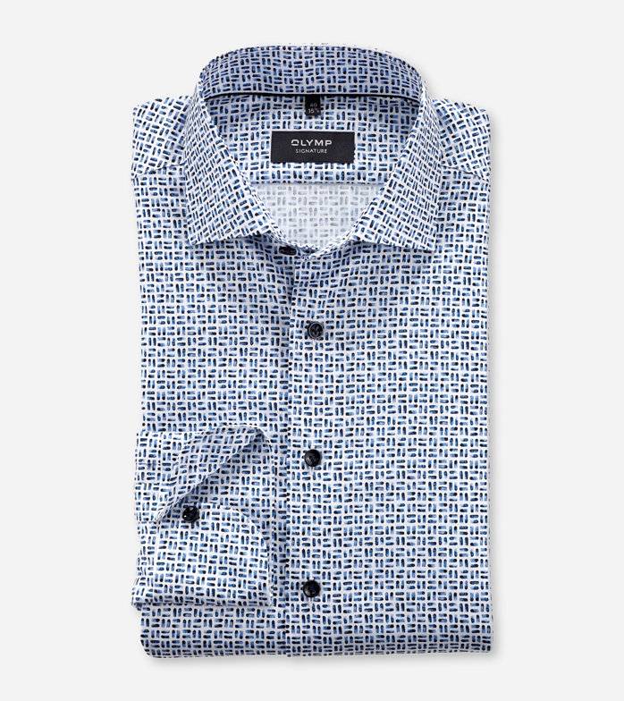 Oblymp SIGNATURE, Businesshemd, tailored fit, SIGNATURE Kent, Bleu Begrenzt auf 3 Tage