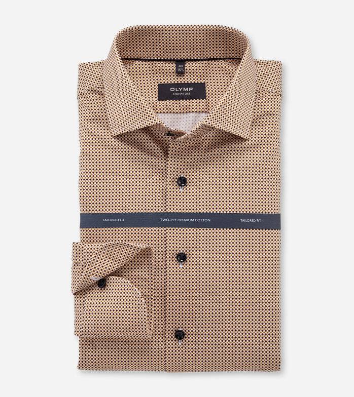 Oblymp SIGNATURE, Businesshemd, tailored fit, SIGNATURE Kent, Caramel Black Friday Preise