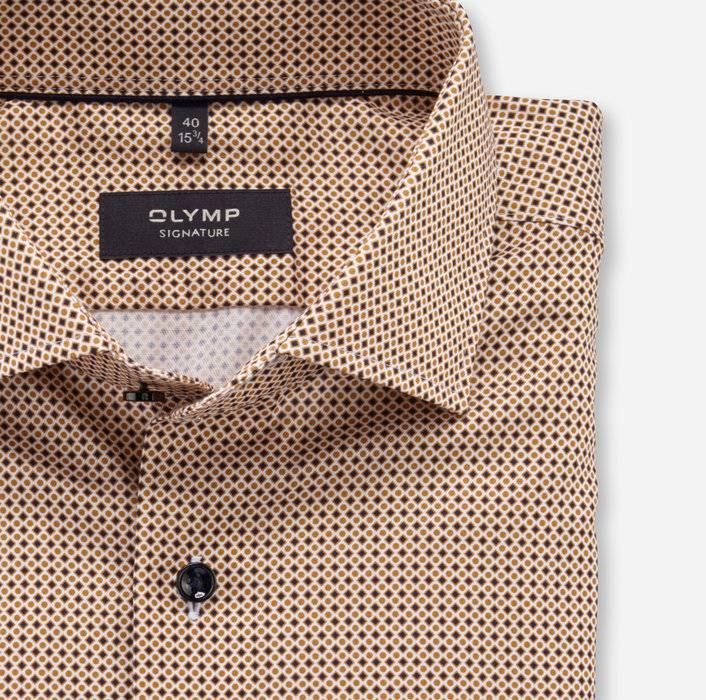 Oblymp SIGNATURE, Businesshemd, tailored fit, SIGNATURE Kent, Caramel Black Friday Preise