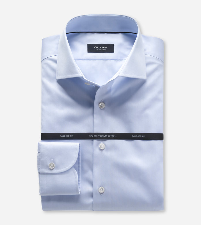Oblymp SIGNATURE, Businesshemd, tailored fit, SIGNATURE Kent, Hellblau 50% Rabatt für begrenzte Zeit