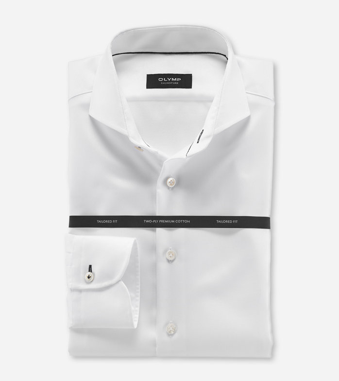 Oblymp SIGNATURE, Businesshemd, tailored fit, SIGNATURE Hai, Weiß Rabatte dieses Monats