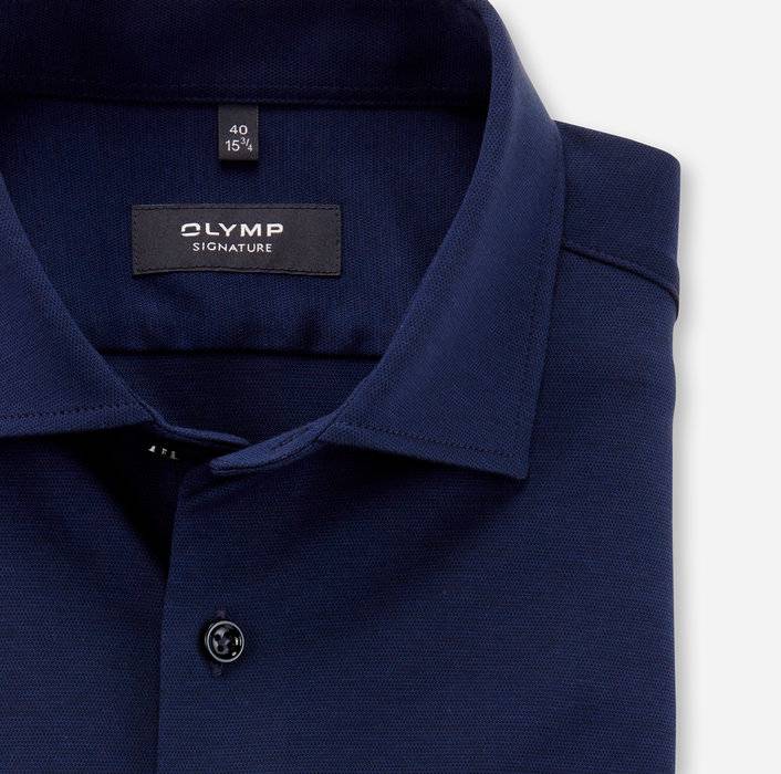 Oblymp SIGNATURE, Businesshemd, tailored fit, SIGNATURE Kent, Nachtblau Outlet