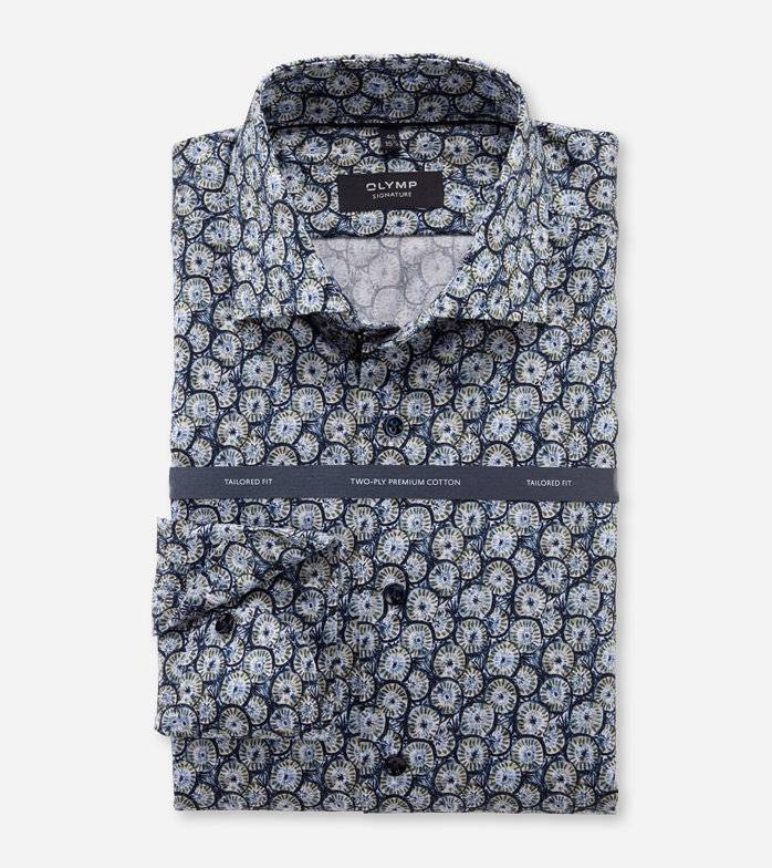 Oblymp SIGNATURE, Businesshemd, tailored fit, SIGNATURE Kent, Oliv Auslauf