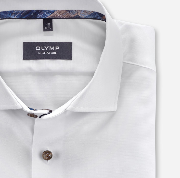 Oblymp SIGNATURE, Businesshemd, tailored fit, SIGNATURE Kent, Weiß Fabrikverkauf