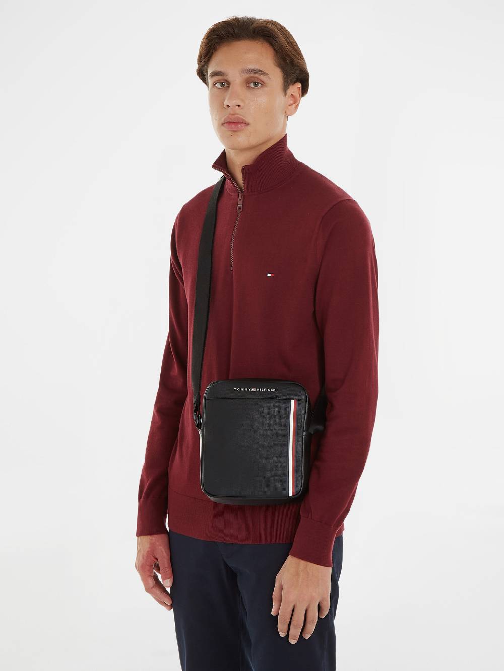Tommy Hilfiger Pique Mini Reporter Tasche Super Rabatt