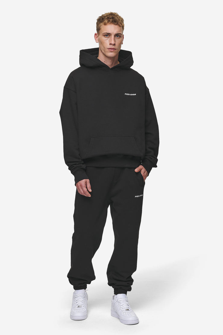 ﻿Pegador Logo Oversized Hoodie Washed Black Blitzangebot