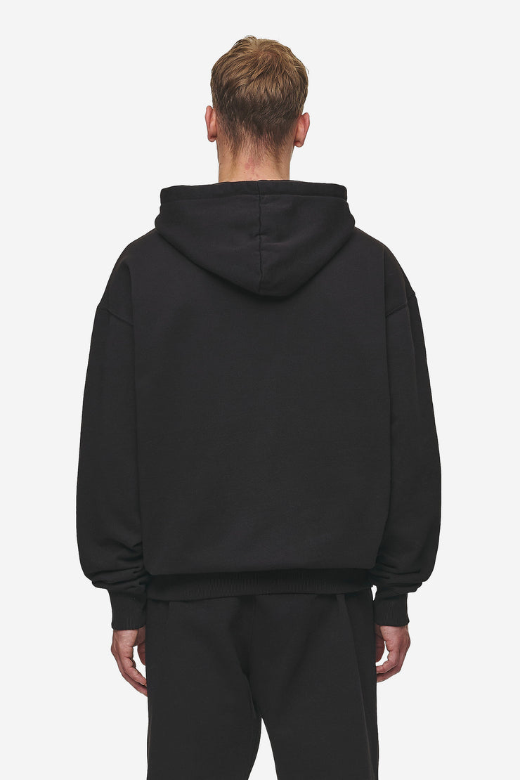 Pegador Logo Oversized Halfzip Hoodie Washed Black Große Rabatte
