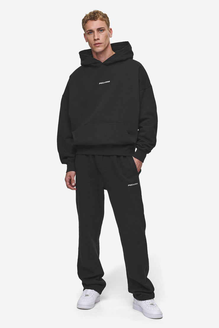 Pegador Logo Boxy Hoodie Washed Black Neuheiten