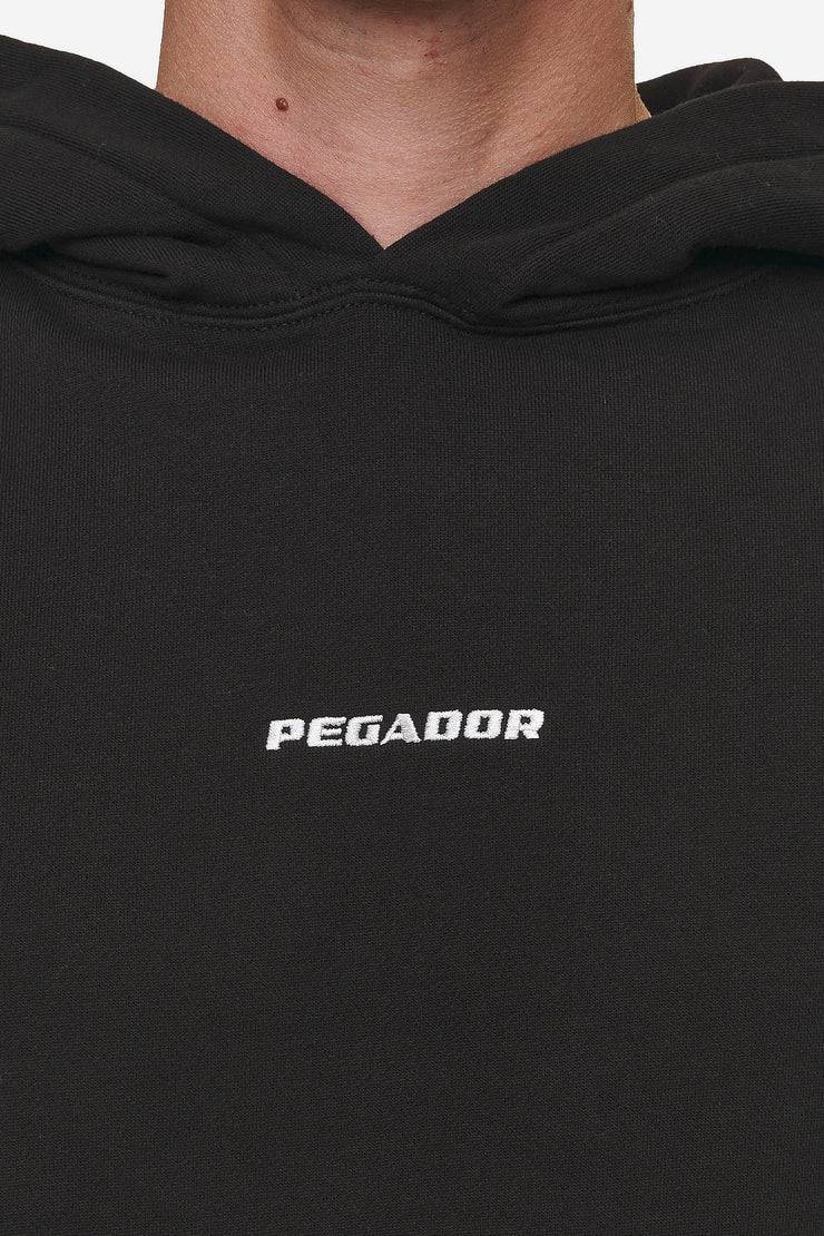 Pegador Logo Boxy Hoodie Washed Black Neuheiten