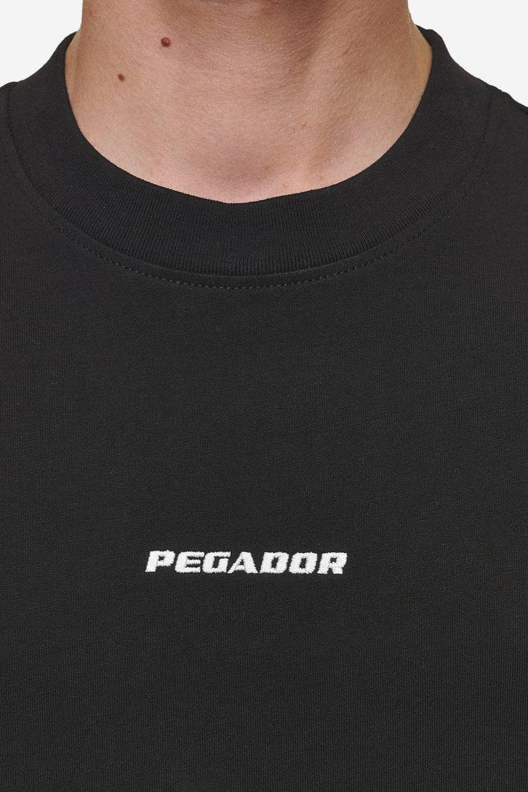 Pegador Logo Boxy Tee Washed Black Räumungsverkauf