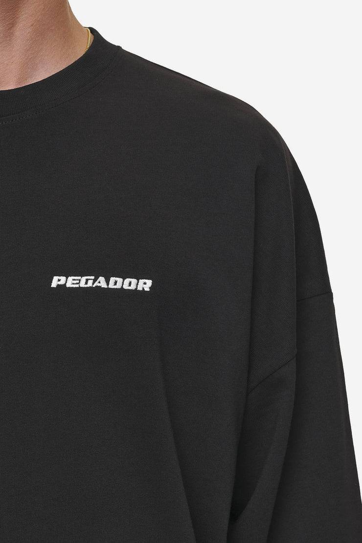 Pegador Rusk Logo Oversized Longsleeve Washed Black Kauf eins, bekomm eins gratis