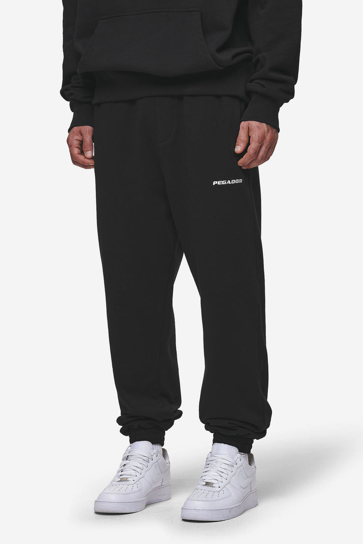 Pegador Logo Heavy Sweat Jogger Washed Black Riesige Ersparnisse