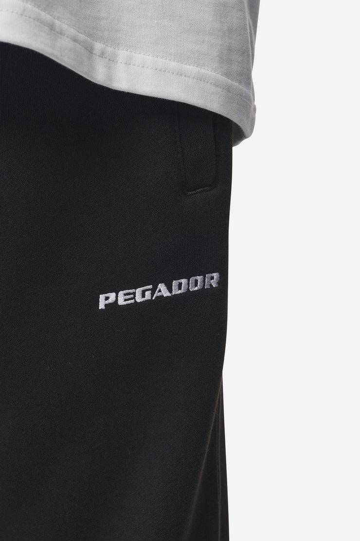 Pegador Logo Wide Sweat Pants Washed Black VIP-Rabatte