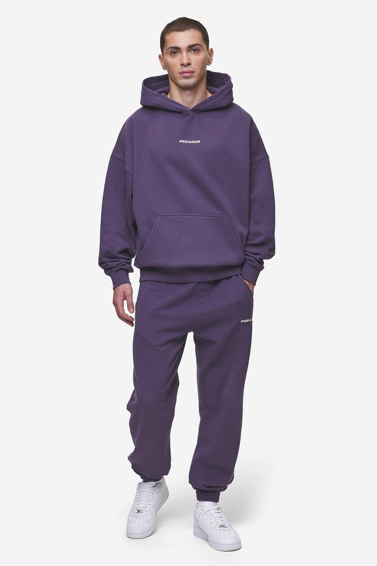 Pegador Logo Boxy Hoodie Washed Deep Purple Super Sparpreis