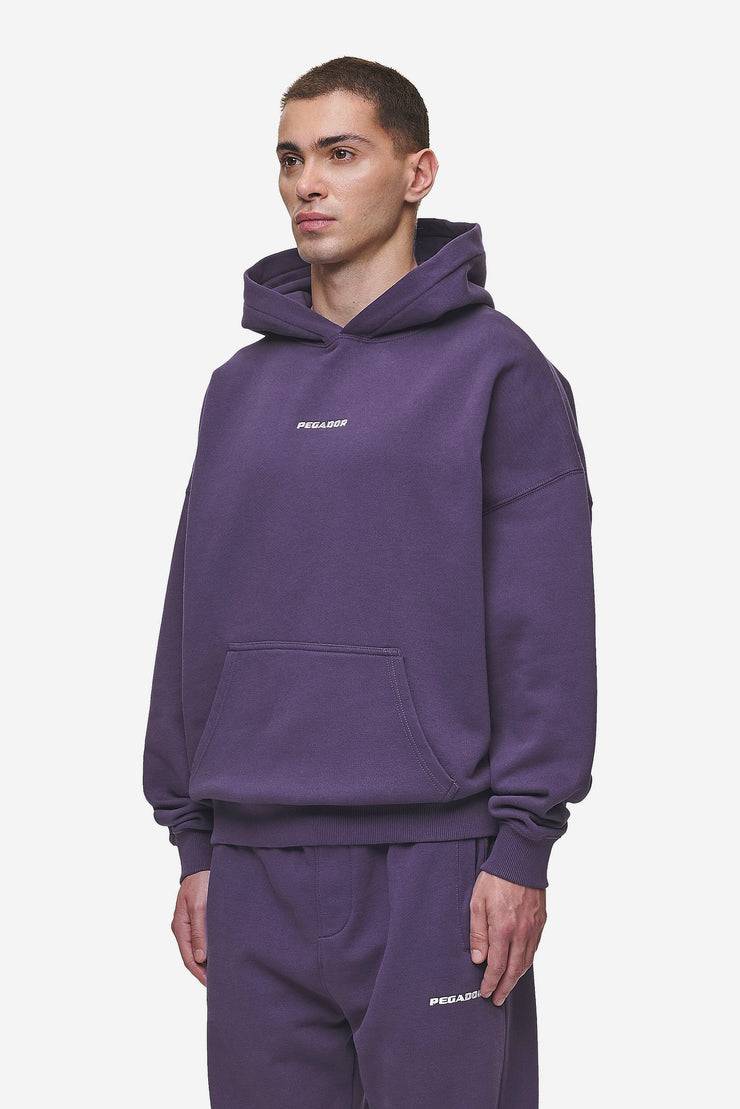 Pegador Logo Boxy Hoodie Washed Deep Purple Super Sparpreis