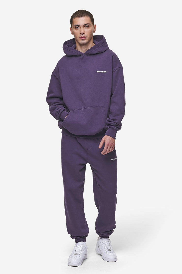 Pegador Logo Heavy Sweat Jogger Washed Deep Purple Kostenlose Rückgabe