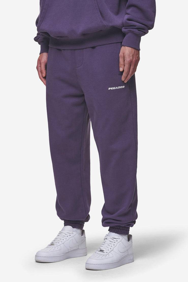 Pegador Logo Heavy Sweat Jogger Washed Deep Purple Kostenlose Rückgabe