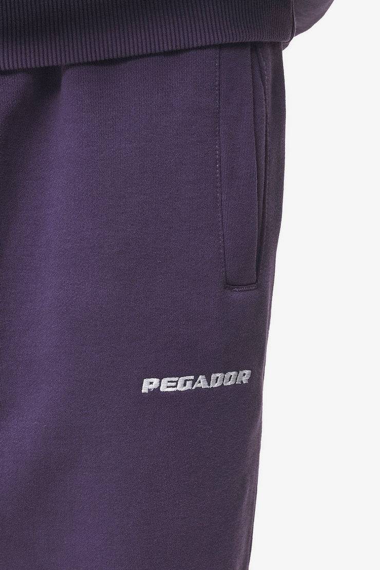 Pegador Logo Heavy Sweat Jogger Washed Deep Purple Kostenlose Rückgabe