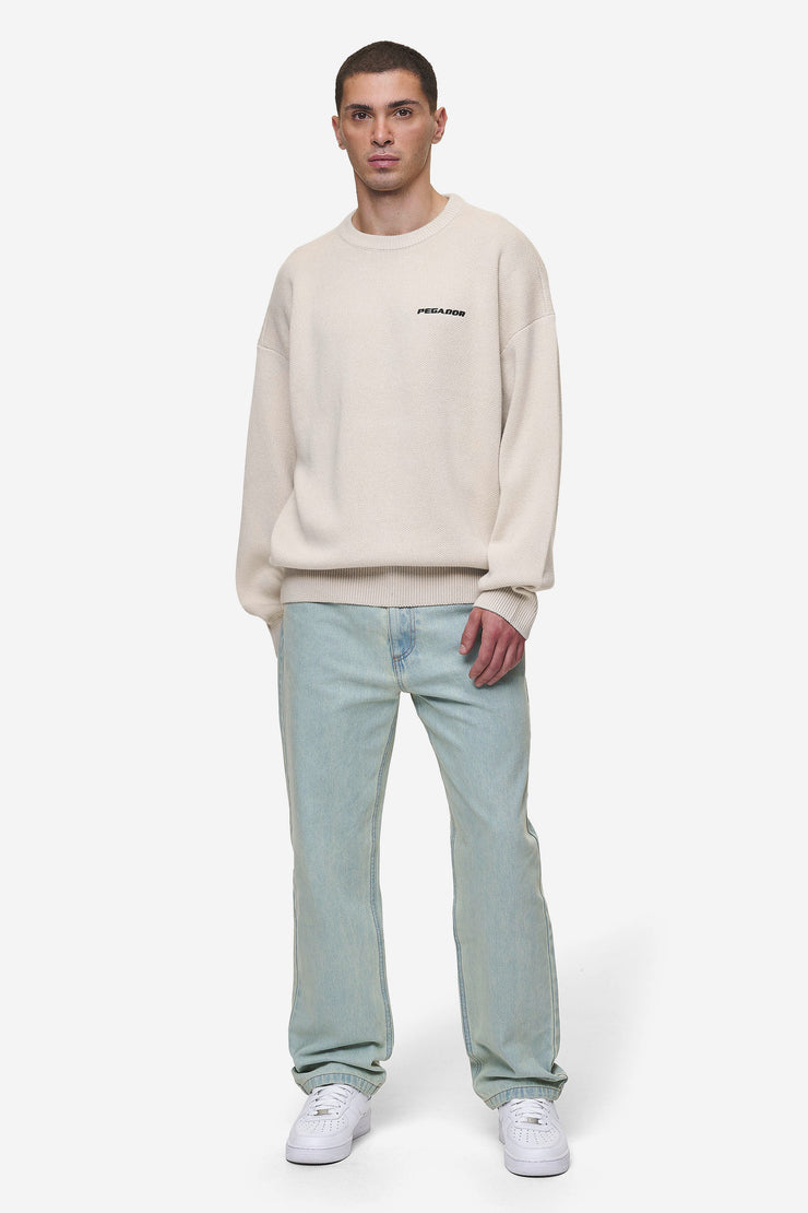 Pegador Logo Oversized Knit Sweater Light Beige Letzte 2 Tage
