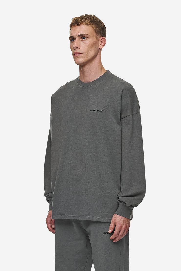 Pegador Rusk Logo Oversized Longsleeve Washed Anthracite Bis zu 65% Rabatt
