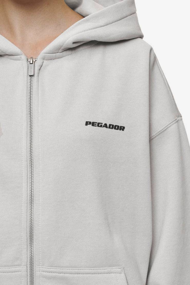 Pegador Clarita Oversized Sweat Jacket Washed Moon Grey Black Gum Fabrikverkauf