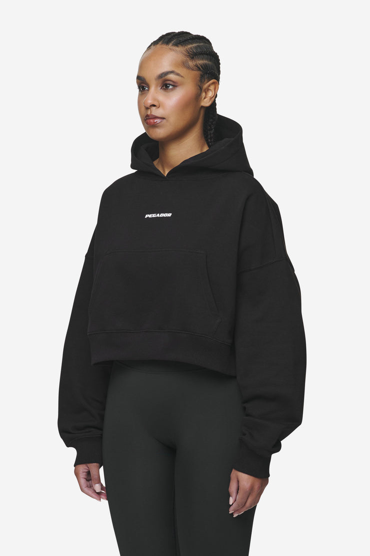 Pegador Salita Oversized Cropped Hoodie Black White Gum Flash Sale