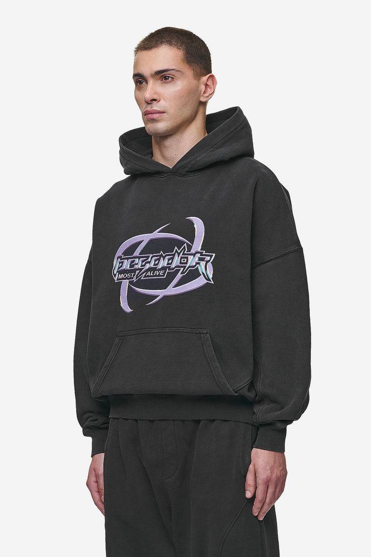 Pegador Mill Boxy Hoodie Vintage Black Kostenlose Rückgabe