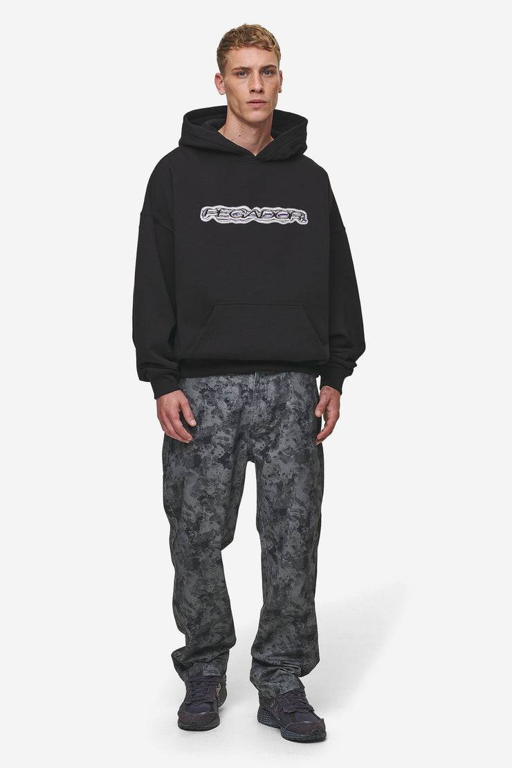Pegador Baxter Boxy Hoodie Washed Black Nur für heute