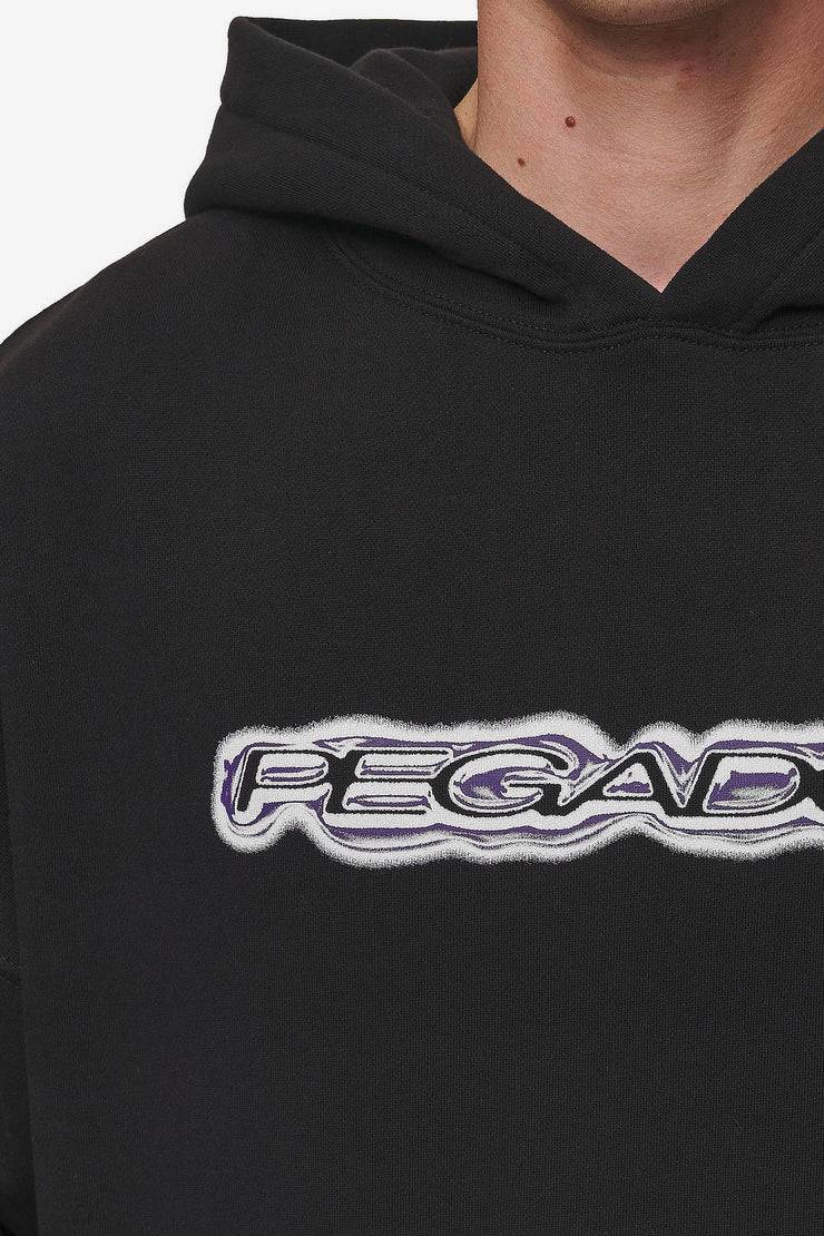 Pegador Baxter Boxy Hoodie Washed Black Nur für heute