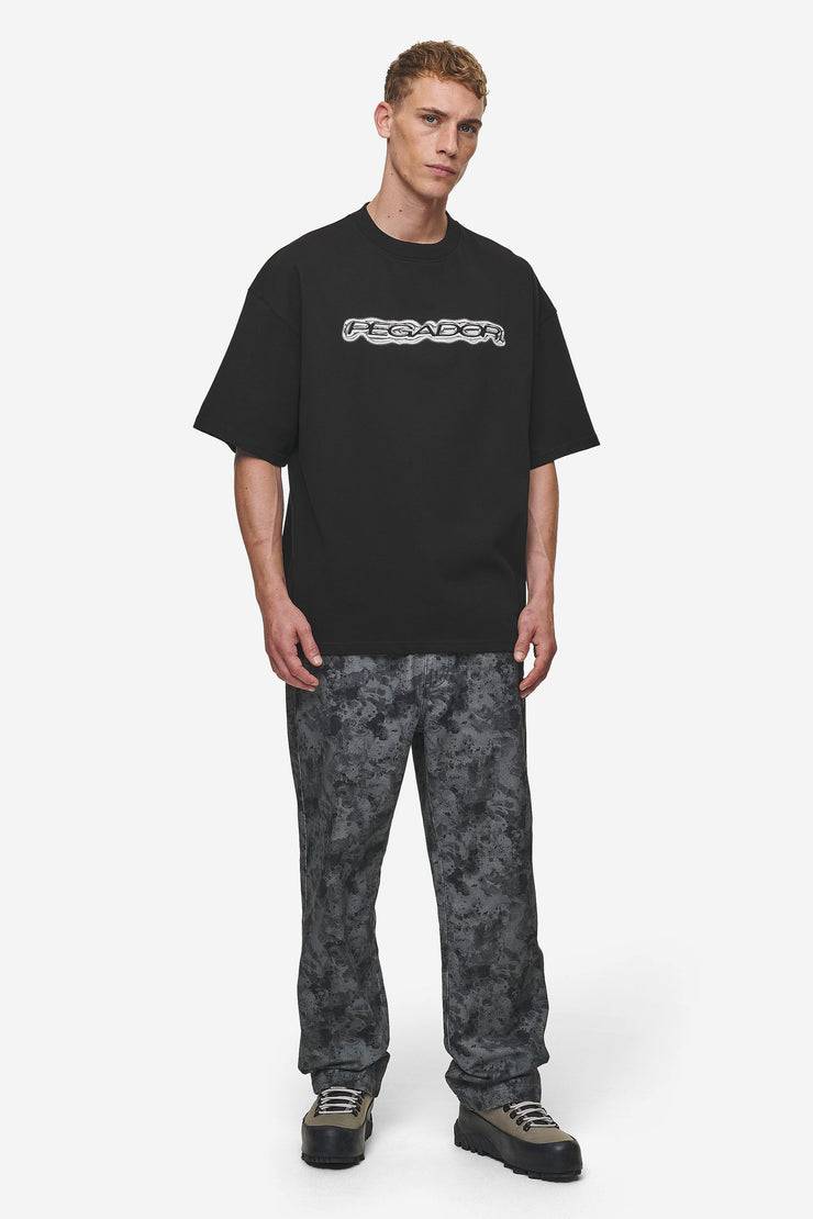 Pegador Baxter Boxy Tee Washed Black Sonderangebot der Fabrik
