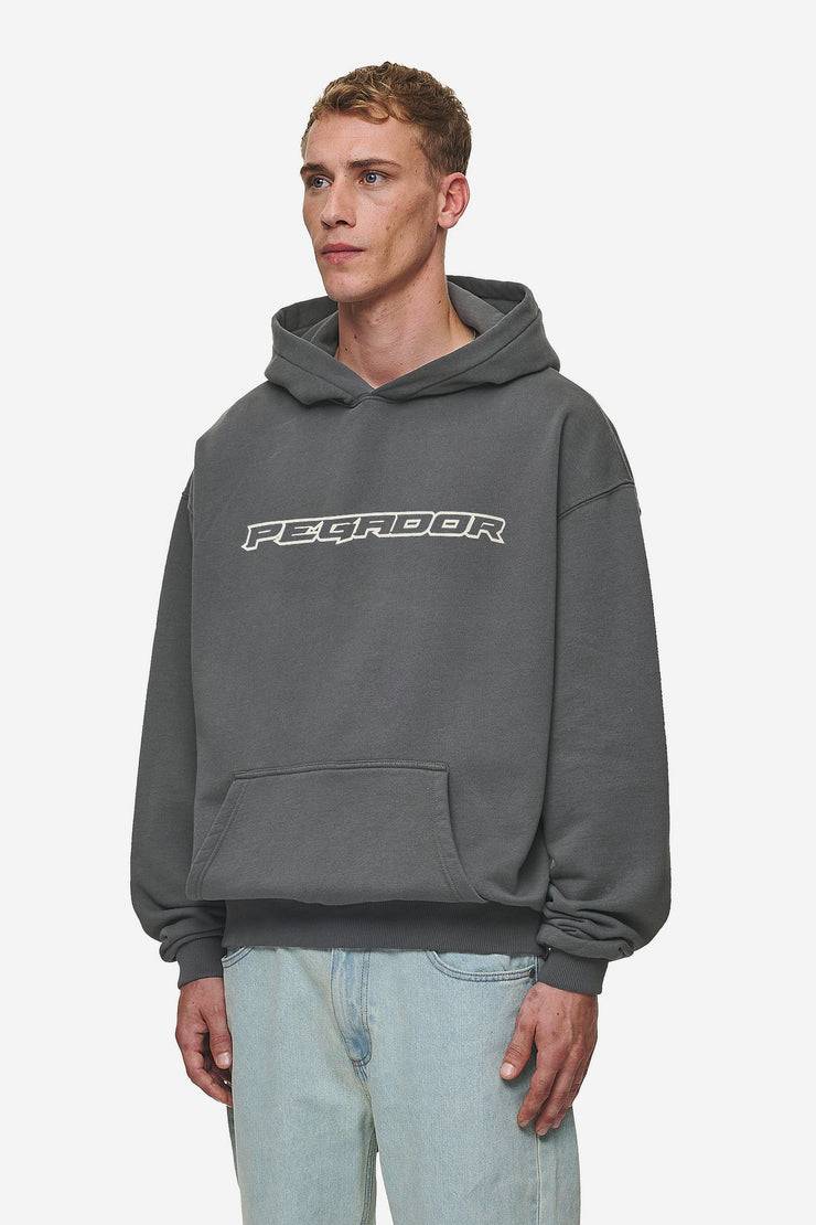 Pegador Alden Oversized Hoodie Washed Anthracite Vierteljährliche Förderung