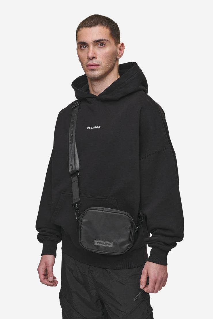 Pegador Rubber Logo Patch Nylon Shoulder Strap Bag Black 2025