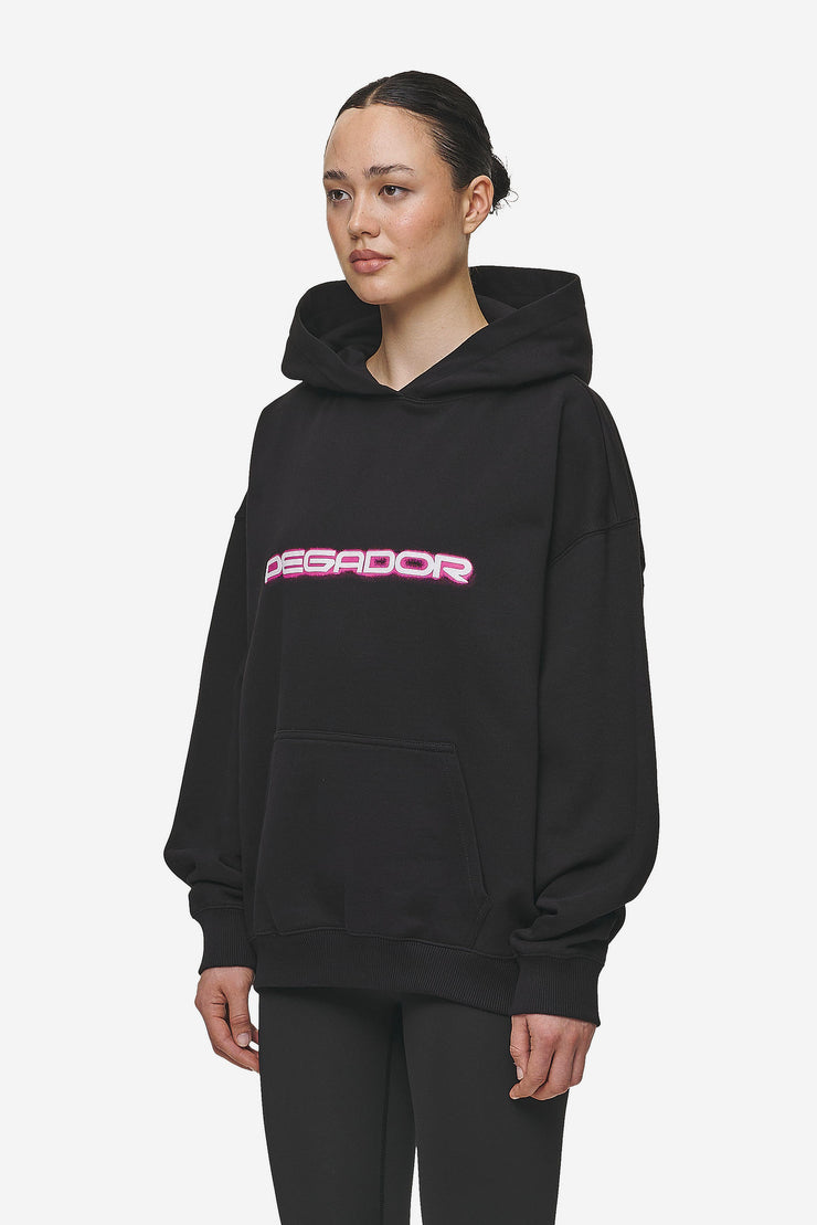 Pegador Mila Oversized Hoodie Washed Black Fabrikverkauf