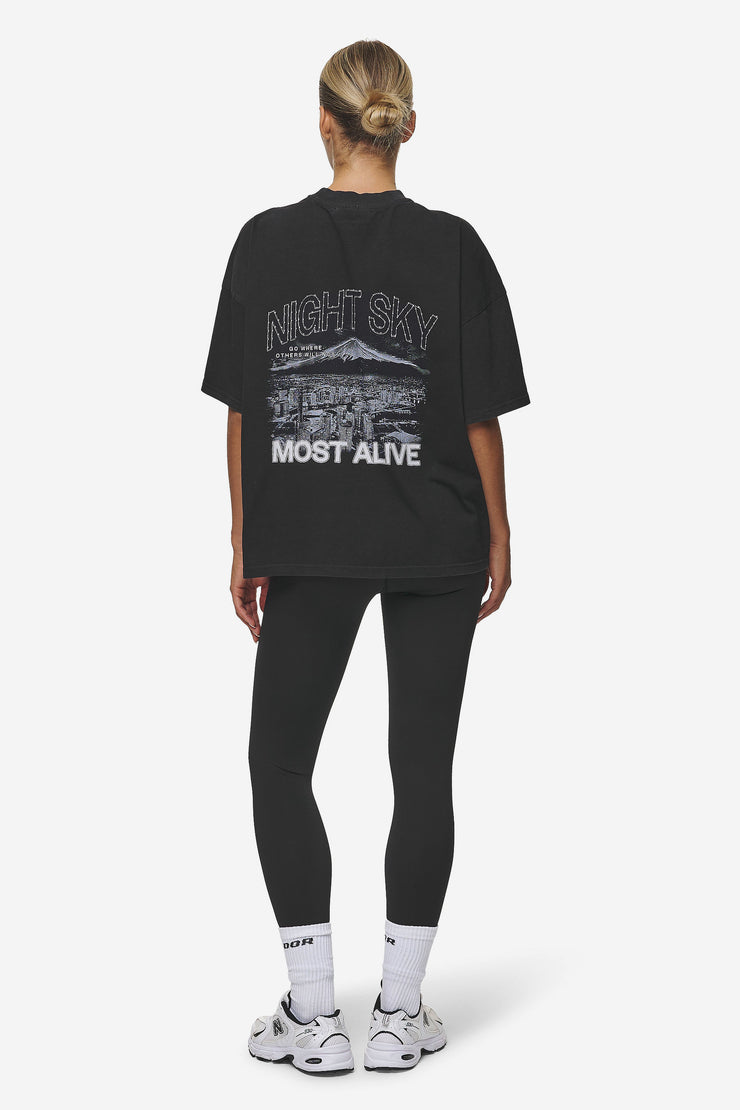 Pegador Sonia Heavy Oversized Tee Washed Black Fabrik Onlineshop
