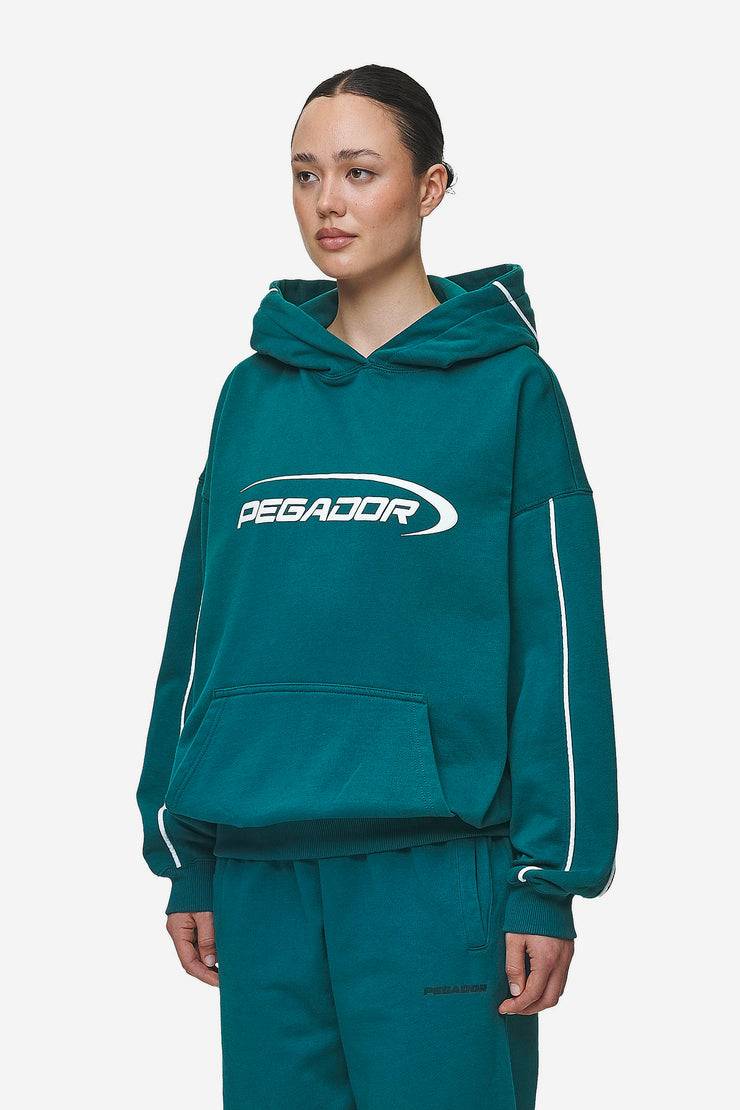 Pegador Naomi Oversized Hoodie Washed Urban Turquoise Rabatt