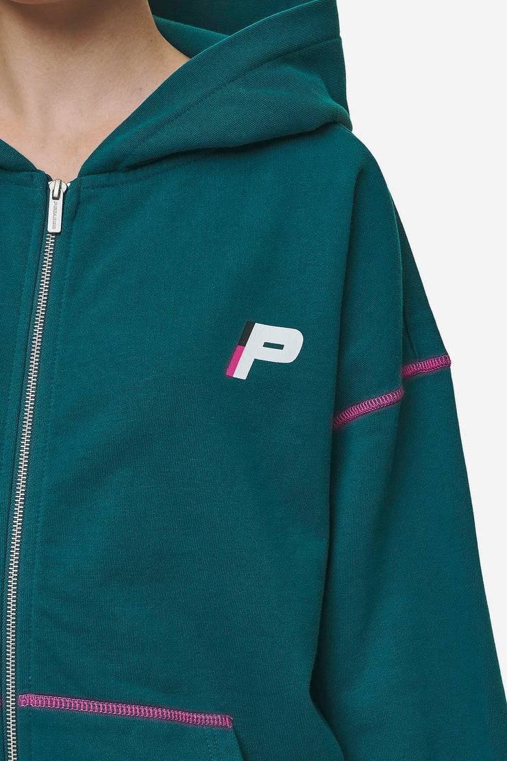 Pegador Jenna Oversized Sweat Jacket Washed Urban Turquoise Großer Ausverkauf