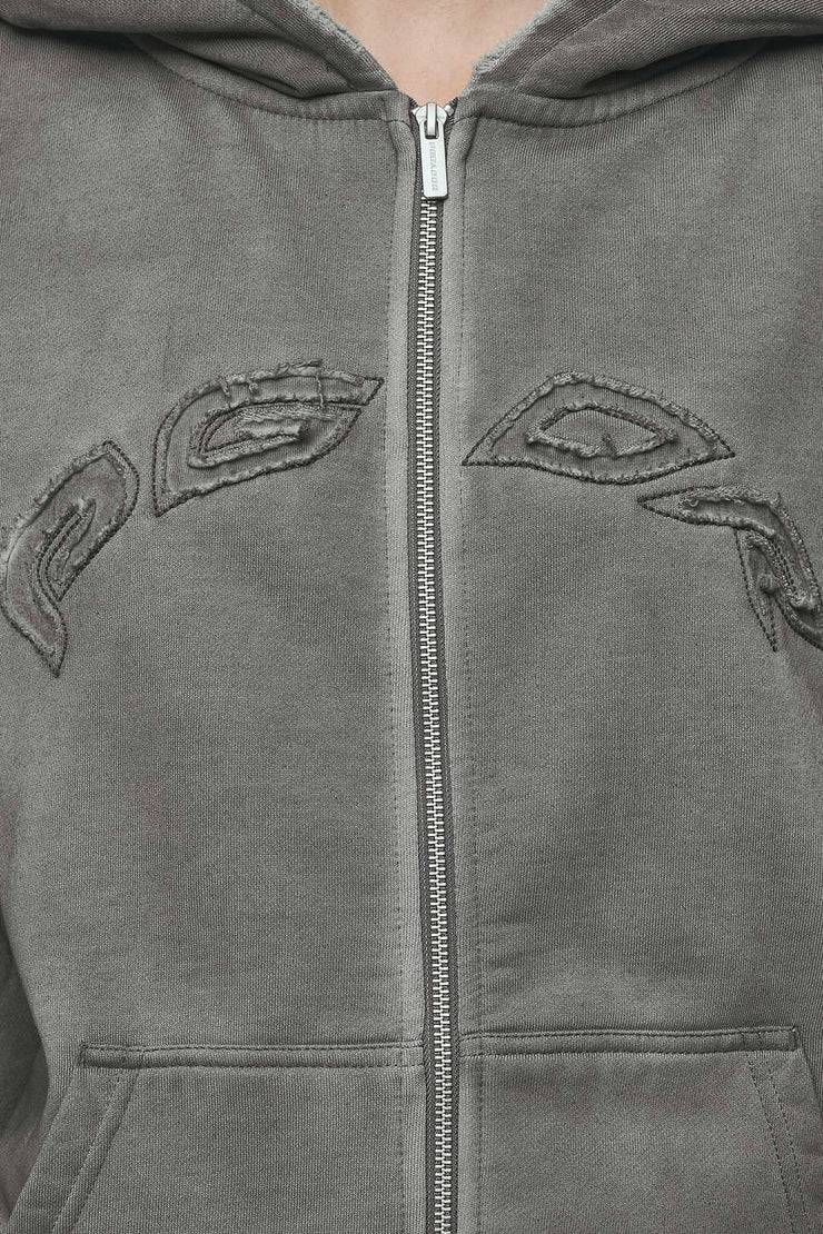 Pegador Julia Oversized Sweat Jacket Oil Dyed Deep Grey Flash Sale