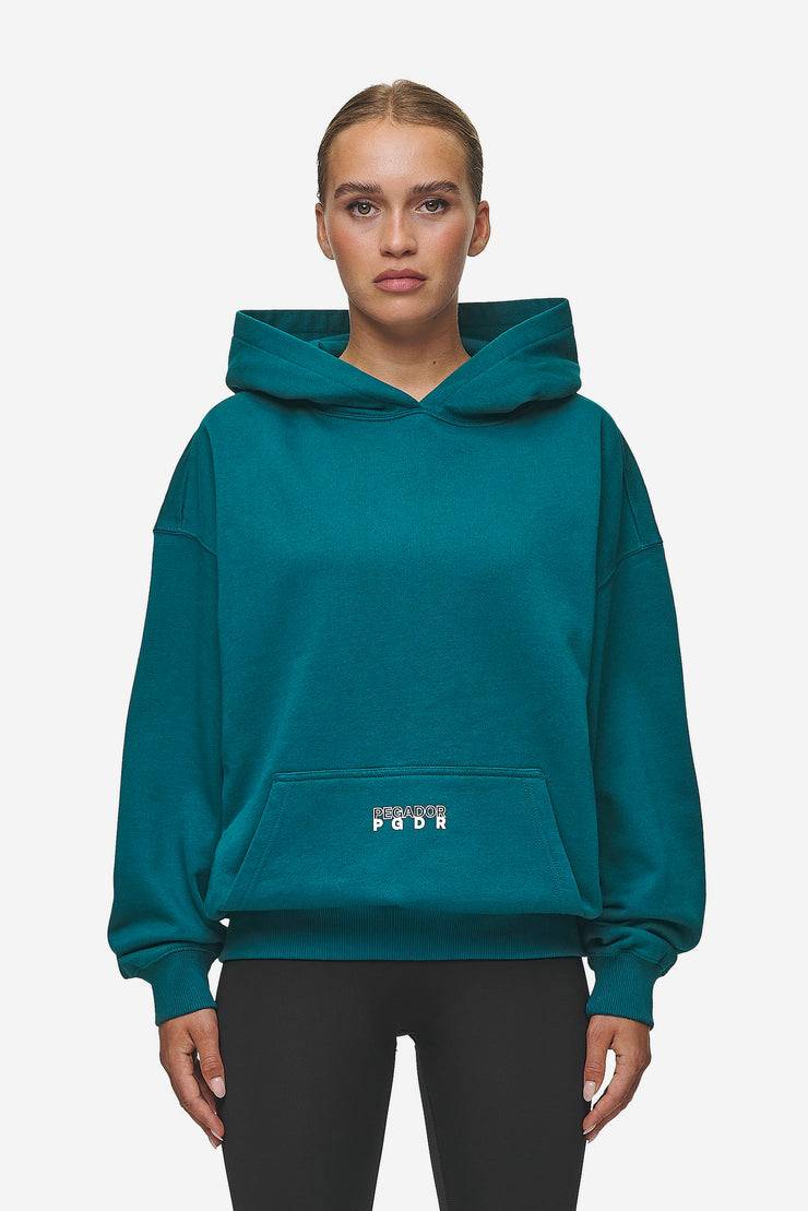 Pegador Nisa Oversized Hoodie Washed Urban Turquoise Online Shopping