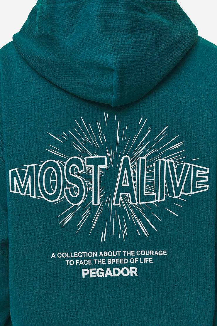 Pegador Nisa Oversized Hoodie Washed Urban Turquoise Online Shopping